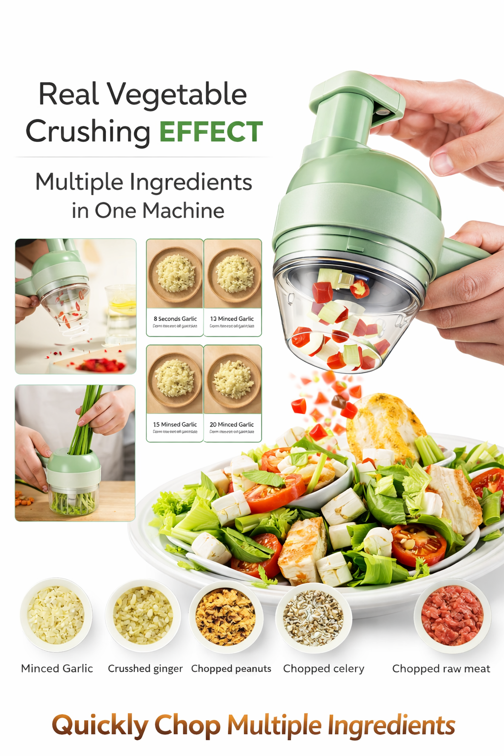4 in 1 Portable Electric Vegetable Cutter Set