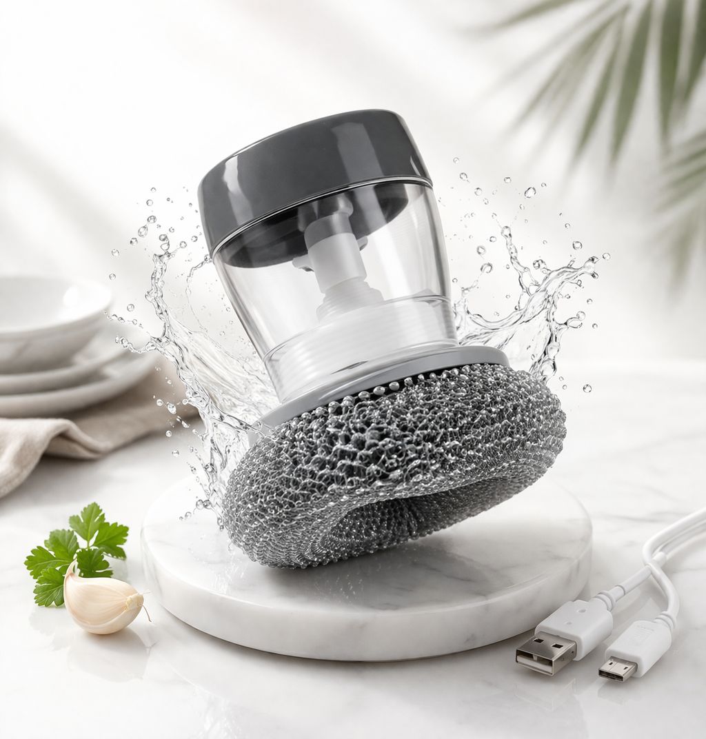 Kitchen Soap Dispensing Palm Brush (Pack of 2)