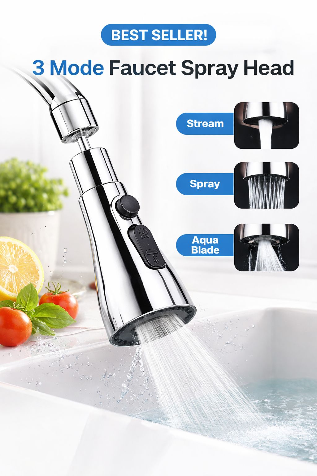 3 Modes Kitchen Sink Faucet