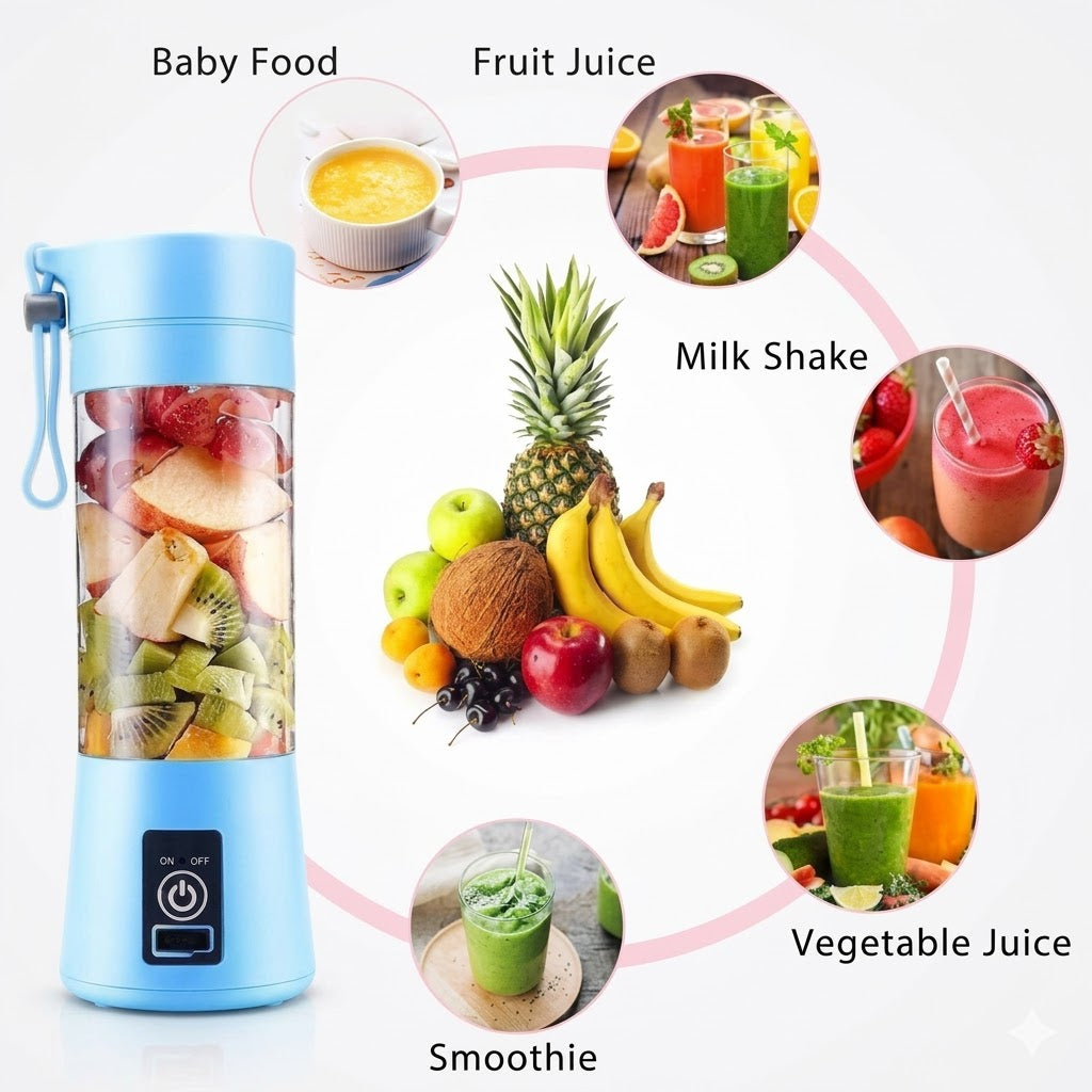 Portable Electric 6 Blade USB Juice Maker